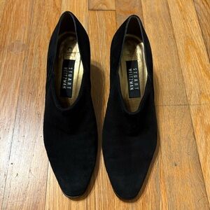 Vintage Stuart Weitzman Black Suede Heels